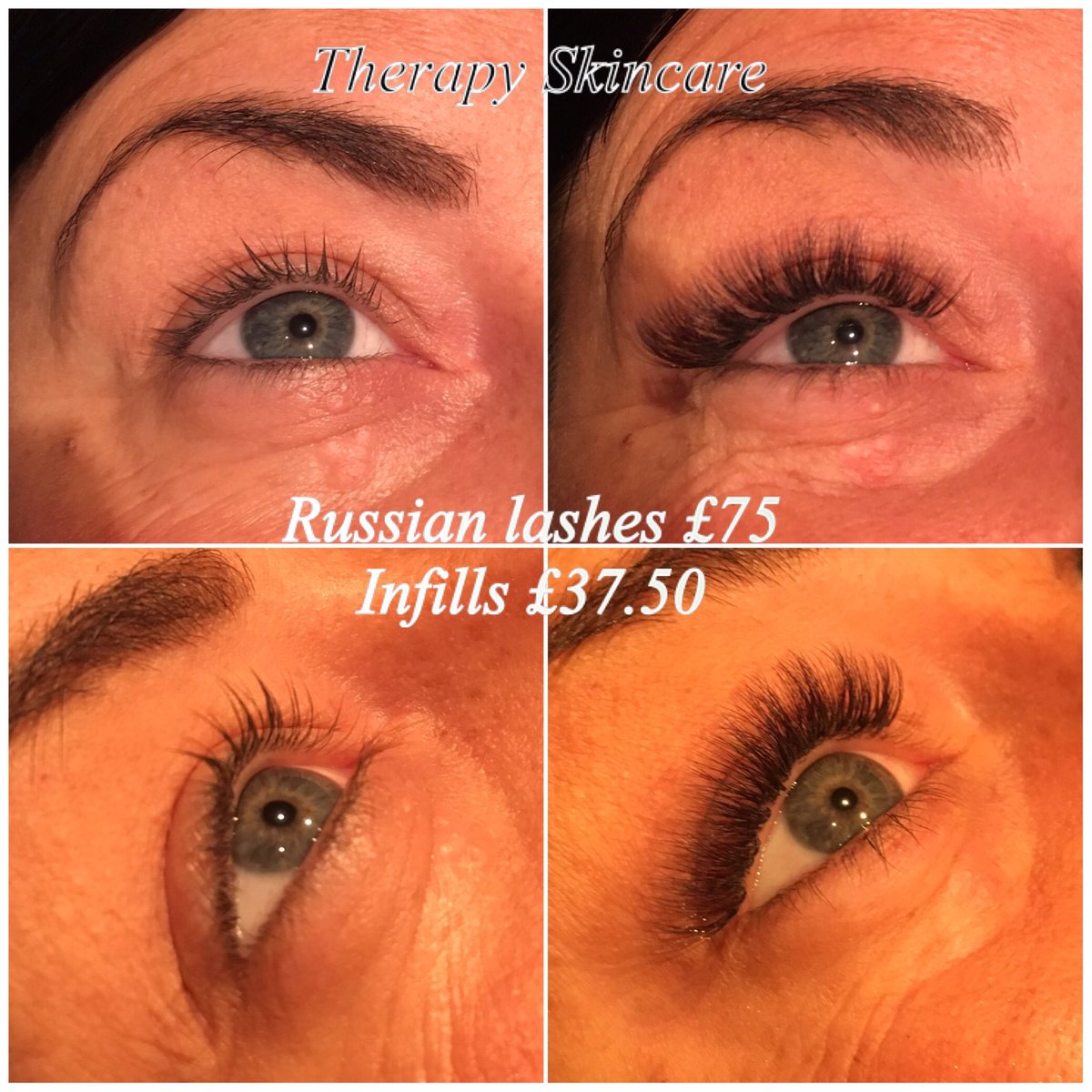AlexTherapySkin's tweet photo. Russian lashes £75 @therapyskincare 😍 #therapyskincare #halifax #eyelashes #lashes @russianlashes https://t.co/q3EWxyhOfi
