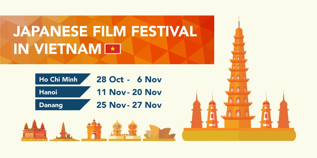 The Japanese Film Festival in Vietnam starts today! Films, schedule, venues &amp; ticket info: bit.ly/2e3y4cF
 #jffvietnam #jffapac