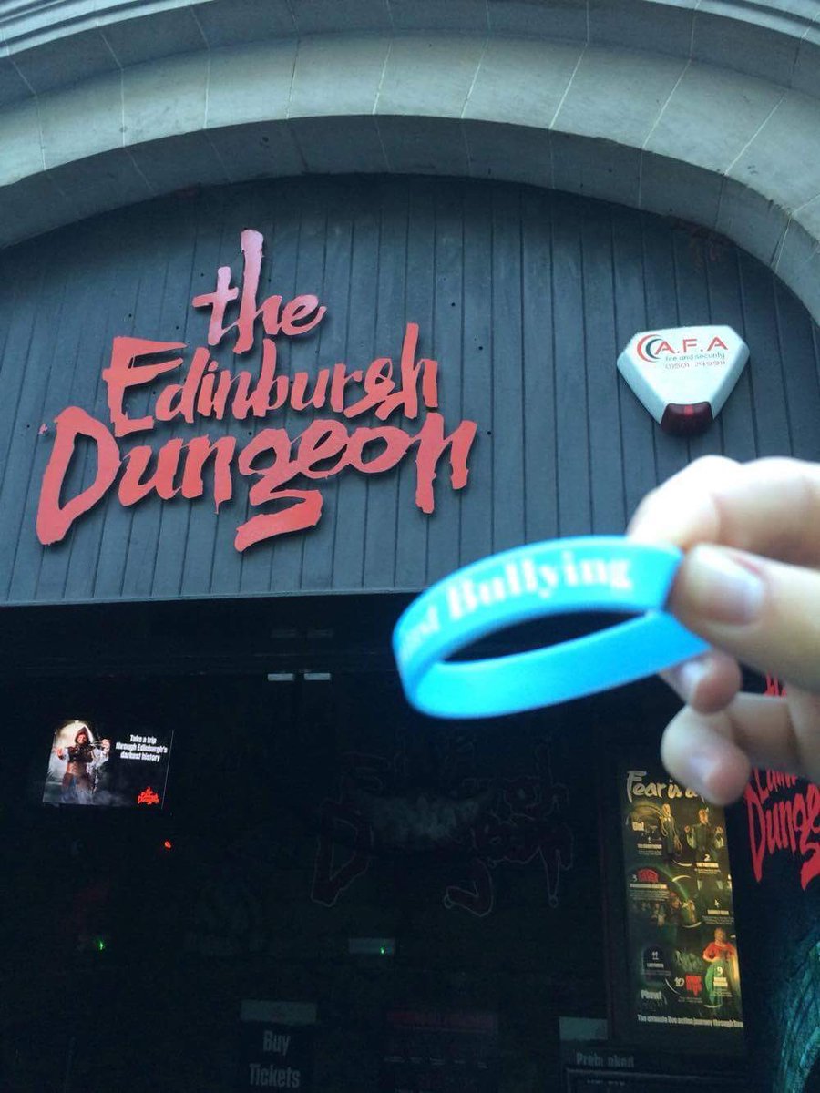 MrsTAJackson's tweet photo. #rydeacademyagainstbullying bands visited @EdinDungeon the other day #OnTour https://t.co/m1fQDvWd61