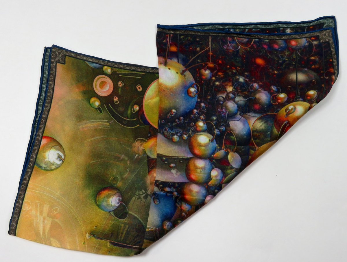 scarvesbyellen's tweet photo. Men's Silk Satin Pocket Square, "Memetic," Blue Border, 3D … https://t.co/23VpnFRxGm #ScarvesByEllen #FractalDesigns https://t.co/HT2FZ2RSjD