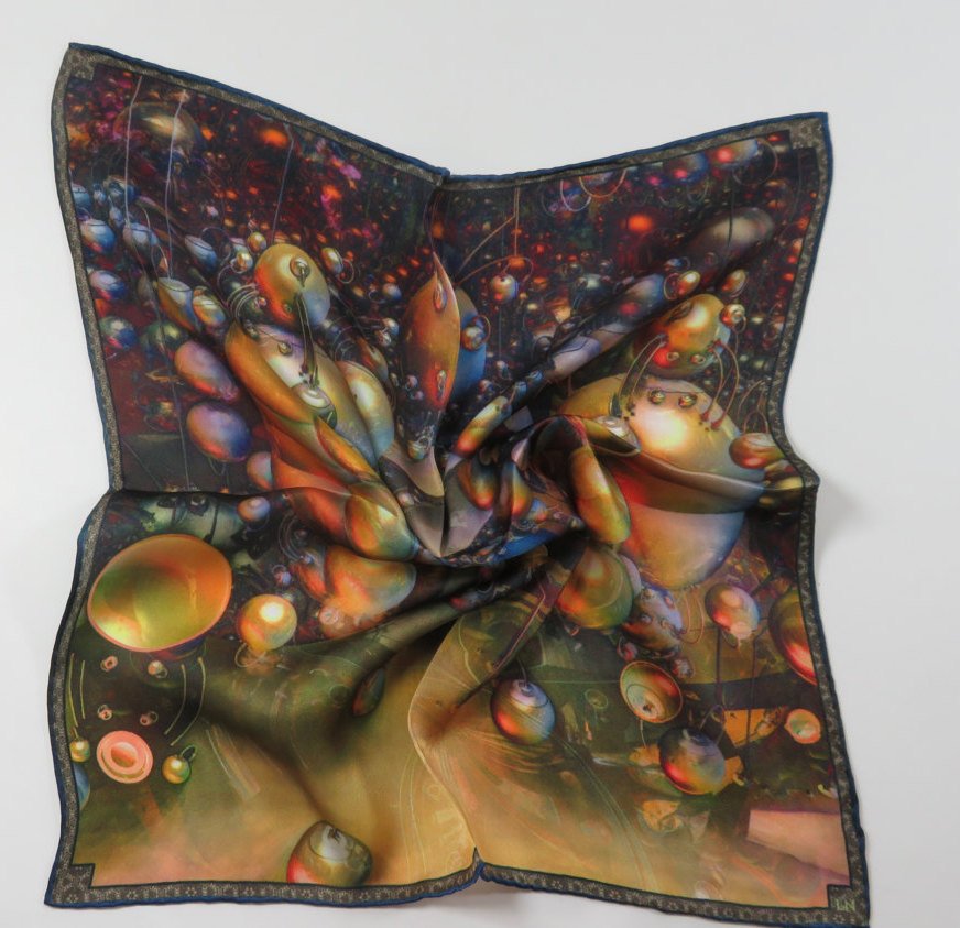 scarvesbyellen's tweet photo. Men's Silk Satin Pocket Square, "Memetic," Blue Border, 3D … https://t.co/23VpnFRxGm #ScarvesByEllen #FractalDesigns https://t.co/HT2FZ2RSjD
