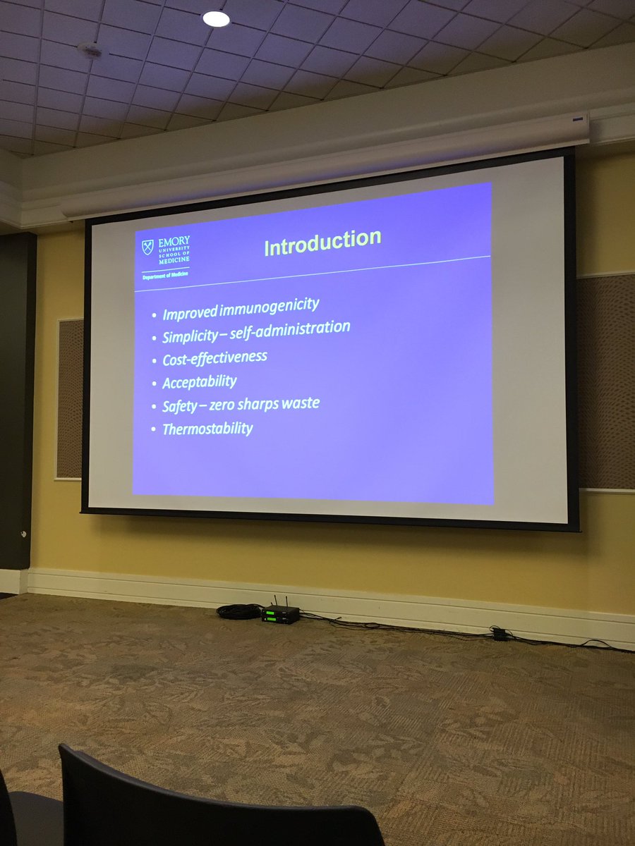 JColasantiMD's tweet photo. Benefits of microneedle delivery for vaccinations @EmoryDeptofMed @CarlosdelRio7 #DOMResDay2016 https://t.co/QPUDpF1WDy