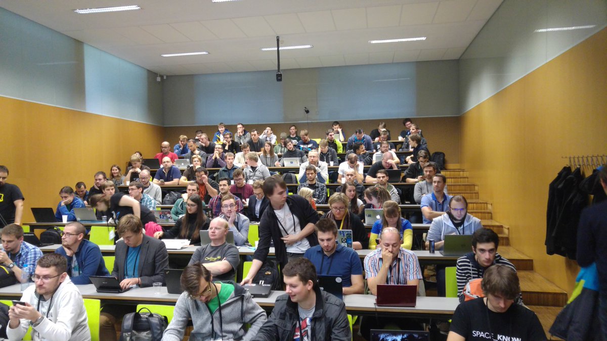aniszewski_eu's tweet photo. Almost full room on my #loadtesting talk on @pyconcz. Thanks for coming! You can find slides here: https://t.co/OtegOzsNBI #PyConCZ https://t.co/GZvDSJ9hfe