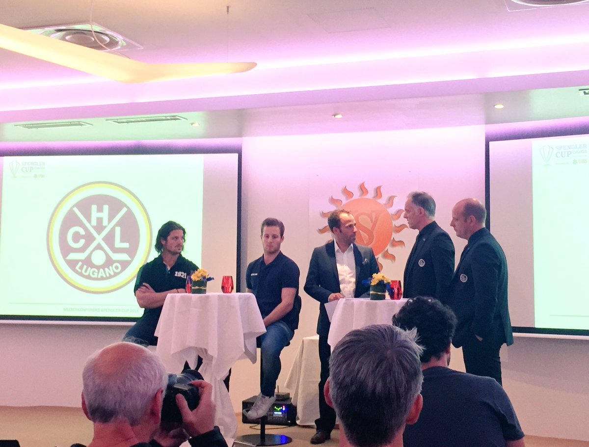 LaSamu12's tweet photo. Spengler Cup 2016 #Pressconference #90thSpenglerCup https://t.co/EmSFhhqCQs