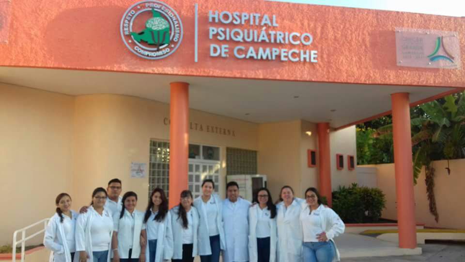 Alumnos del 7o cuatrimestre visitan el hospital psiquiátrico de campeche.