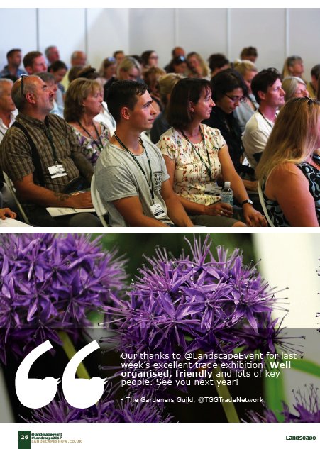 LandscapeEvent's tweet photo. Read about what @TGGTradeNetwork  had to say about the show in our #Landscape2016 Review https://t.co/y2kSLERvQ8 https://t.co/3uKyv4q9DZ