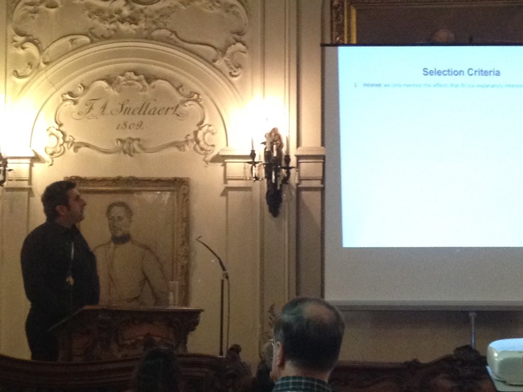 IngeDeBal's tweet photo. Horia Tarnovanu closing the second day with a talk on effect selection. #lrrrAC https://t.co/uf1FEOnvY8