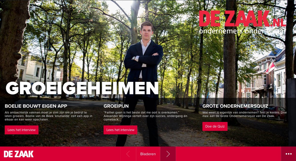 Beter
Groter
Sneller
Slimmer
Duurzamer
Hoe wil jij groeien?
Lees magazine De Zaak: bit.ly/2eqeAQh