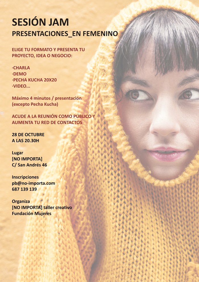 _NO_IMPORTA_'s tweet photo. HOY Ven a conocer proyectos e ideas en Femenino!! O participa tú dando a conocer tu proyecto https://t.co/76eTC7ujIS https://t.co/TcyczGvD2f