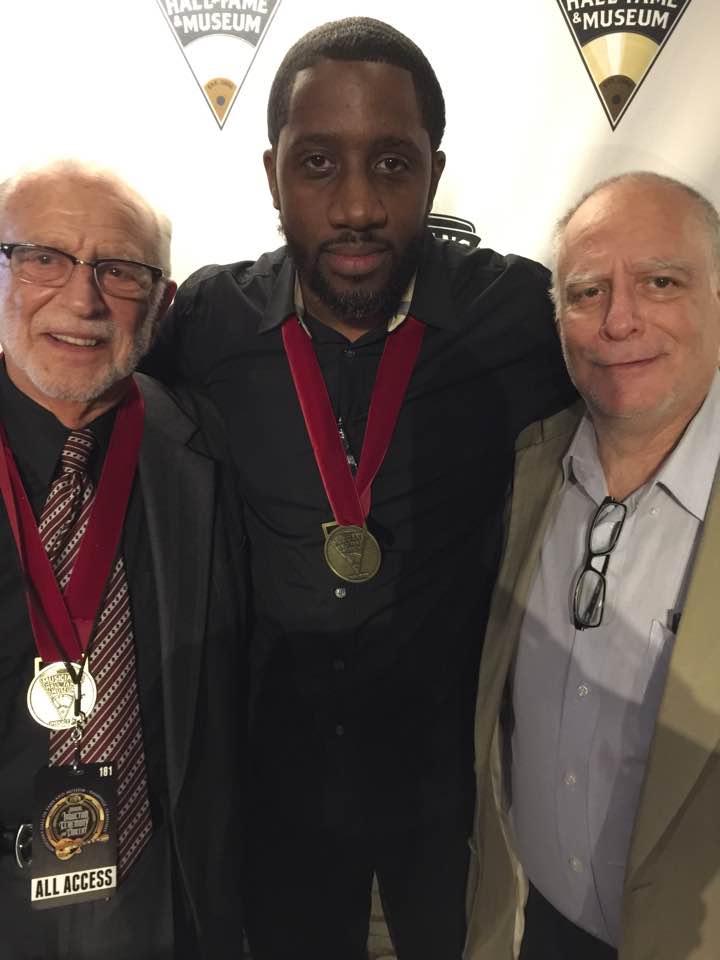 tlifejr's tweet photo. #RT @tlifejr @BOOMBABYEnt Joe Tarsia @SigmaSound, Dorian Harris son of the late great Norman Harris and Michael Tarsia for #MHOFInduction https://t.co/4vKB86sWxz