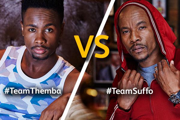 etv's tweet photo. Choose a side, Mzansi! It’s #TeamThemba vs #TeamSuffo on @eRhythmCity https://t.co/GnxXfFG0Iw https://t.co/cVklb3fm3P