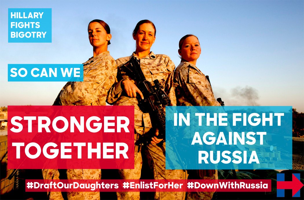 Killary4Prison7's tweet photo. @mitchellvii #DraftOurDaughters #EnlistForHillary #DieForHillary https://t.co/qoiSxBwxBi