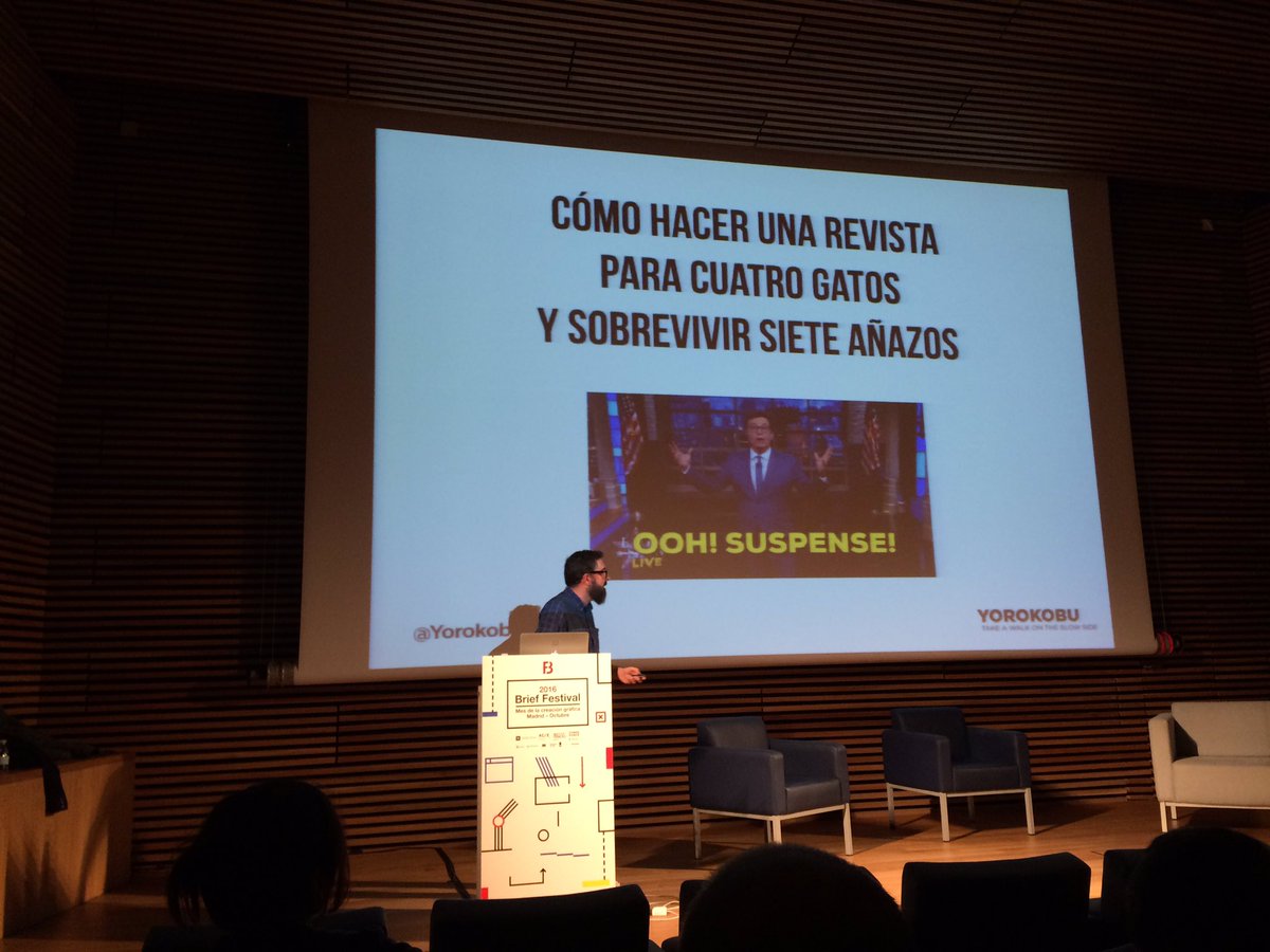 lagrietaonline's tweet photo. Escuchando a David Garcia de @YorokobuMag en el @BriefFestival. https://t.co/2QyslTqKBk