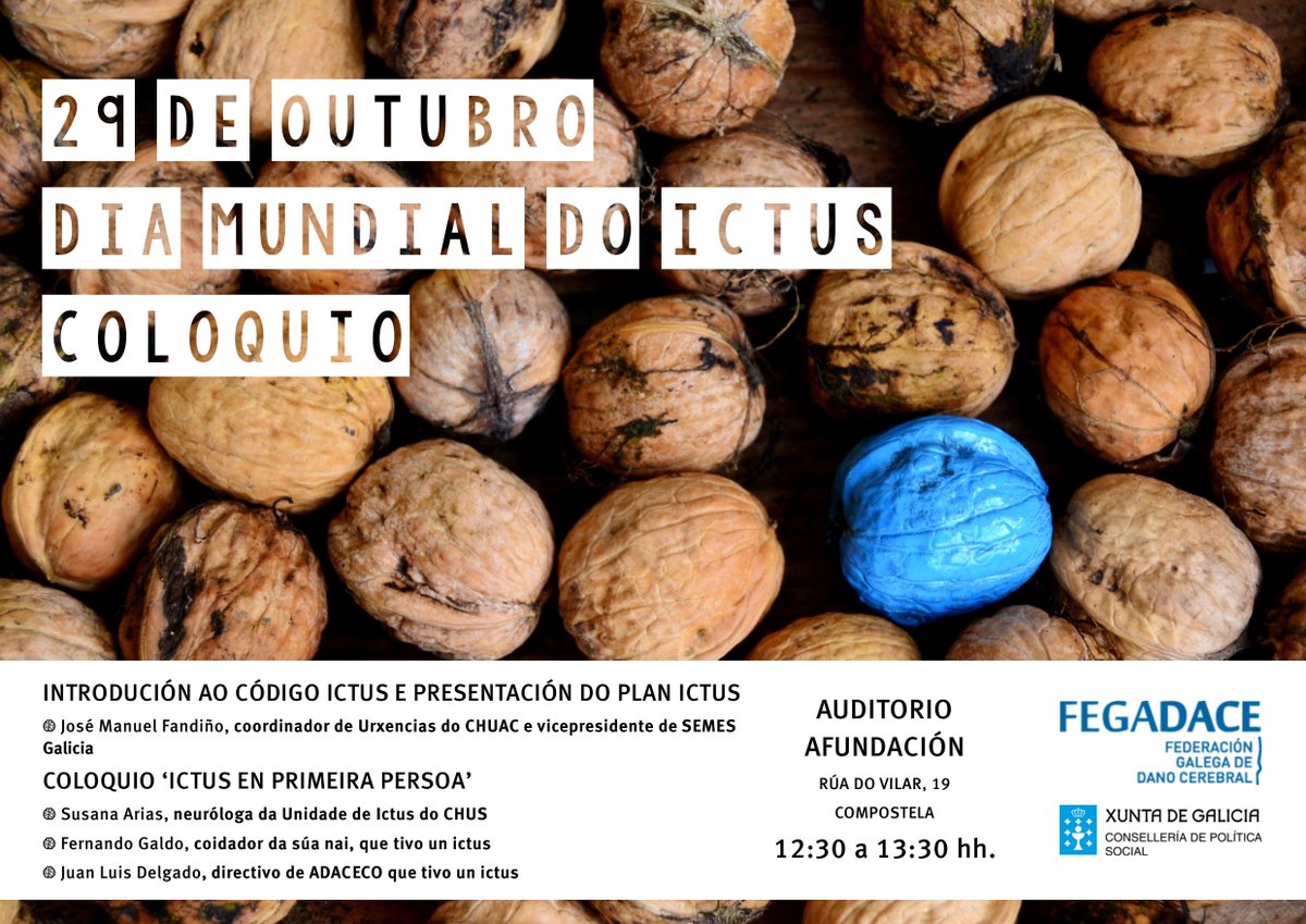 danocerebralgal's tweet photo. Hoxe estamos informando sobre o #ictus no CHUS, e mañá temos un coloquio en Santiago. Acompáñanos! https://t.co/pi5YNfVeIG #DíadoIctus https://t.co/Ywv1bwKS3m