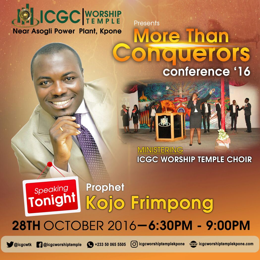 icgcwtk's tweet photo. Day 5 of #MTCC2016 is still moving in the direction of God. Don't miss the grand finale tonight with Prophet Kojo Frimpong. 
#MTCC2016 https://t.co/EgMXiAlYzA