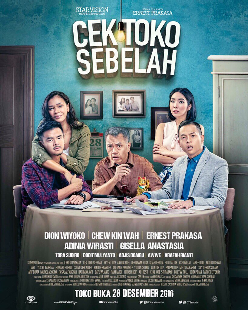 KoMa21TSM's tweet photo. Official Poster CEK TOKO SEBELAH (2016) yg dibintangi &amp; disutradarai oleh @ErnestPrakasa produksi @StarvisionPlus! https://t.co/unHBoHEbww