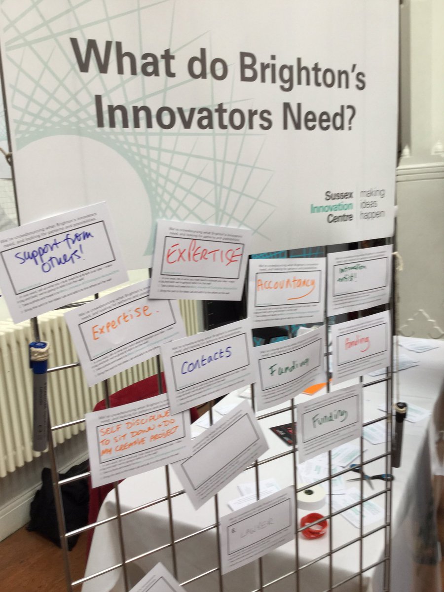 sinc_innovation's tweet photo. What do Brighton's innovators need? "Funding" and "expertise" taking an early lead #TEDxBrighton #kickstart2016 https://t.co/vt69k7J5pK