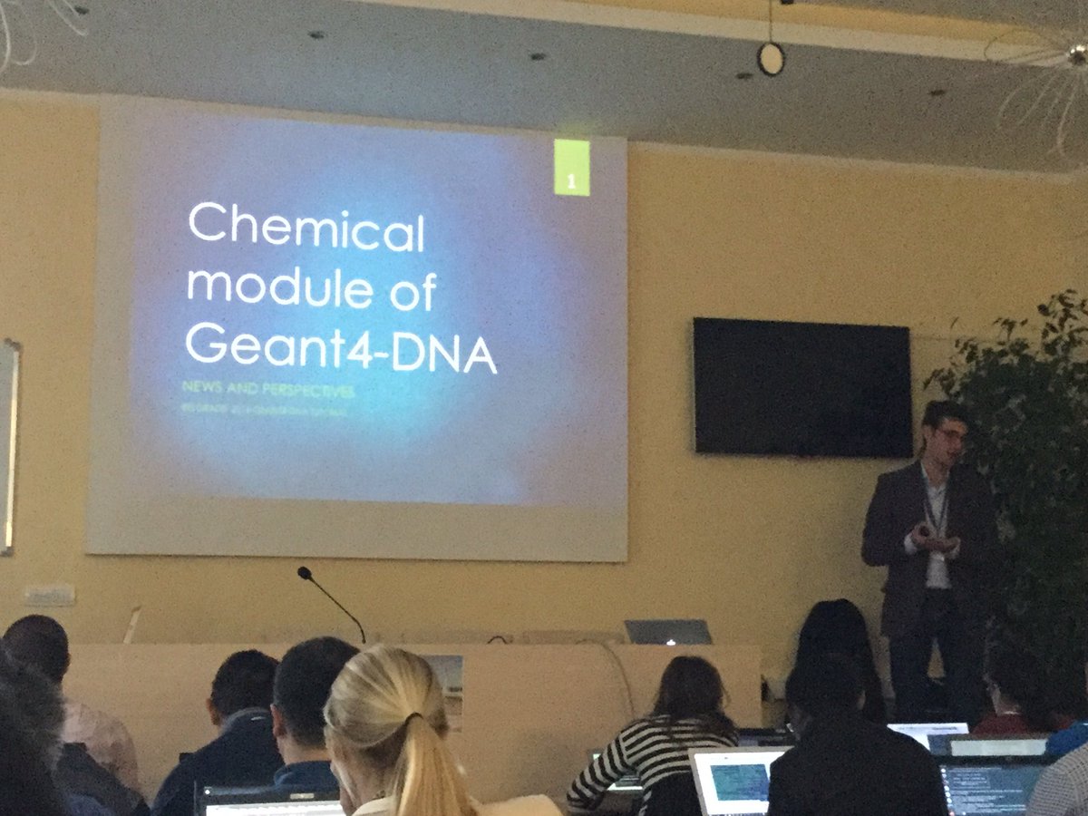 ooliverdiaz's tweet image. Thanks to @natlampe for the nice presentation about #geant4-DNA #Chemistry