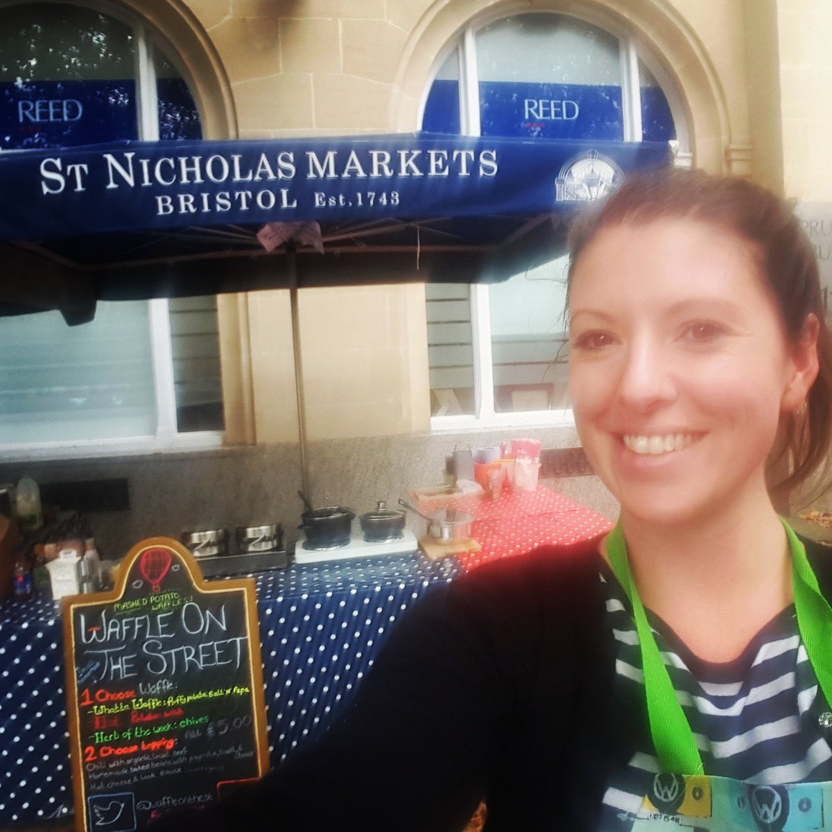 WaffleOnTheSt's tweet photo. Sun is out at St Nick's, perfect time to try a homemade potato waffle. Let the Friday afternoon food coma commence.. #FridayFeeling #Bristol https://t.co/PYGn8s5K3e