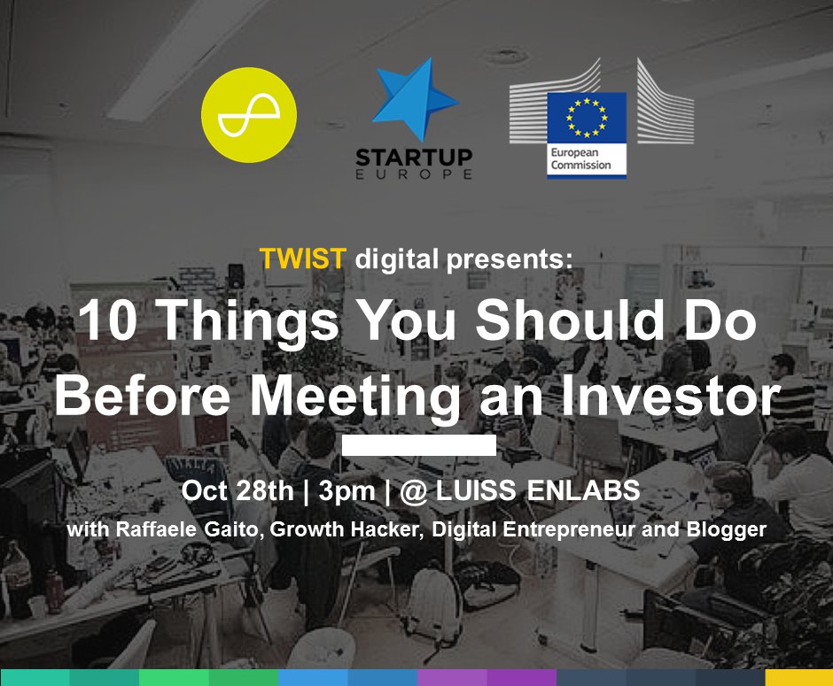 LUISSEnLabs's tweet photo. Watch the live streaming of the next @digitaltwisters &amp; @StartUpEU event here: https://t.co/Dna2dbqLcc https://t.co/FZxDZkTGjF