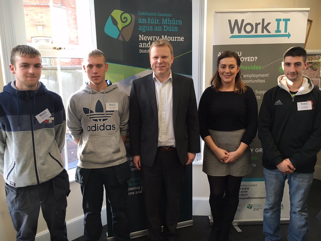 megan_fearon's tweet photo. In Portadown this morning seeing first hand the success of #WorkIt employability programme - £2.7m through #SIF #PositiveDelivery https://t.co/iChfZkMQLN