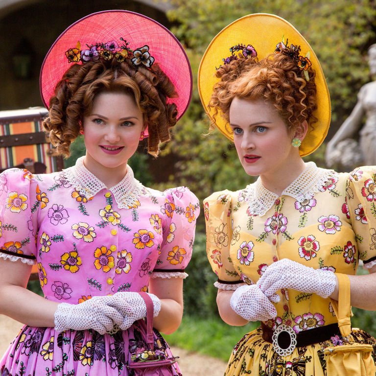 Naomi_Donne's tweet photo. The make-up for the ugly stepsisters in @CinderellaMovie was inspired by a still that we saw from Pride and Prejudice from the ‘40s! https://t.co/gTWGnrUx6d