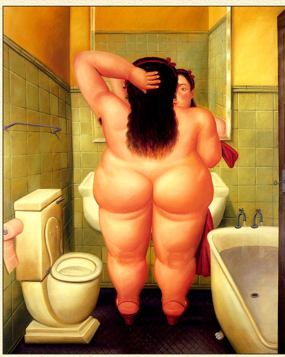 A ladies🚺public toilet #Quito 
Did you notice d cute little painting of Fernando Botero at d top <a href="/RightToPee/">RIGHT TO PEE MUMBAI</a> ?🚺🚽🚻