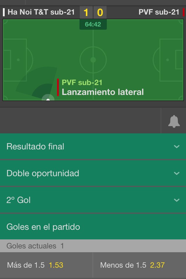 UniversoPicks's tweet photo. PICK LIVE: Más 1.5 goles. Cuota 1.53 https://t.co/lM93zNlKg7