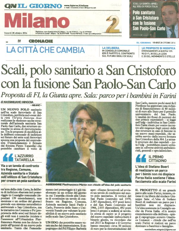 Il nostro Consigliere <a href="/pietrotatarella/">Pietro Tatarella</a> chiede un tavolo di confronto per un nuovo polo sanitario <a href="/FAltitonante/">Fabio Altitonante</a> <a href="/forza_italia/">Forza Italia</a> <a href="/berlusconi15/">Silvio Berlusconi</a>