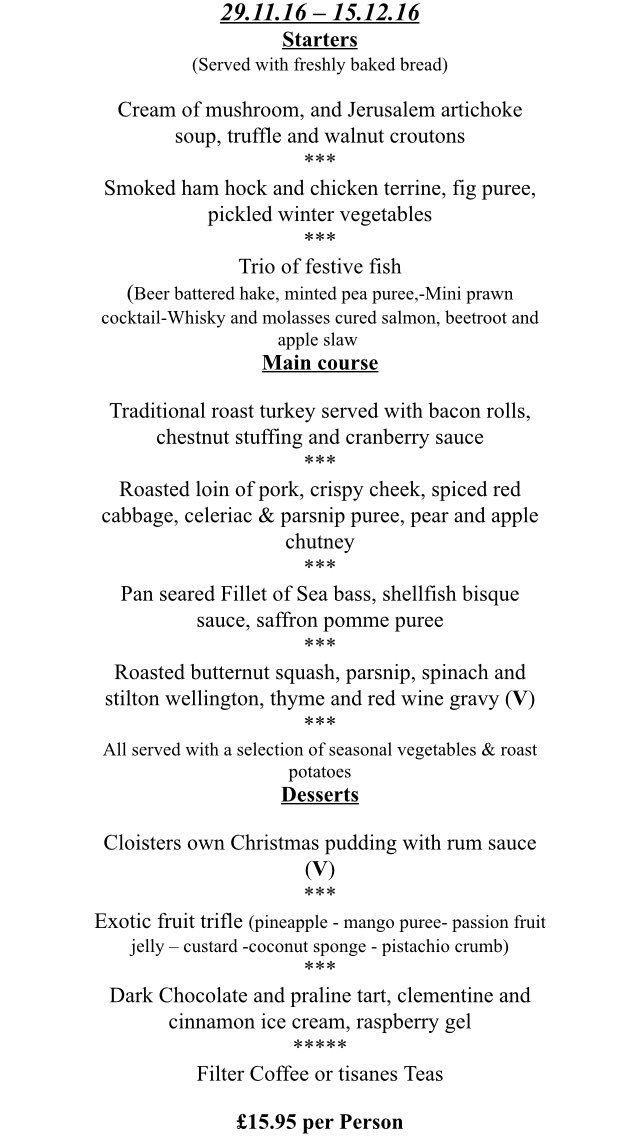 Cloisters Restaurant tweet media