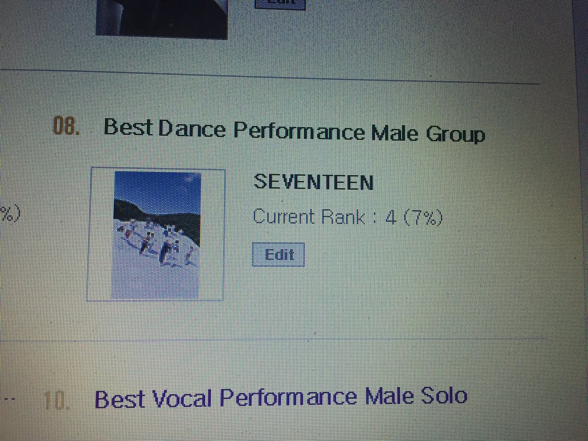 _17Studio's tweet photo. [ 17.00 น. ] 
Best Dance - #SEVENTEEN อยู่อันดับที่ 4 (7%)
Song of the year - #SEVENTEEN  อยู่อันดับ 5 (3.6%) https://t.co/6zdJYqYGIK