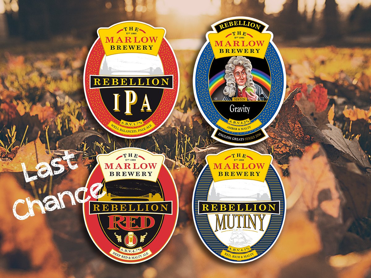 Rebellion Beer Co. on Twitter "BEER MENU Last chance for Red, it'll