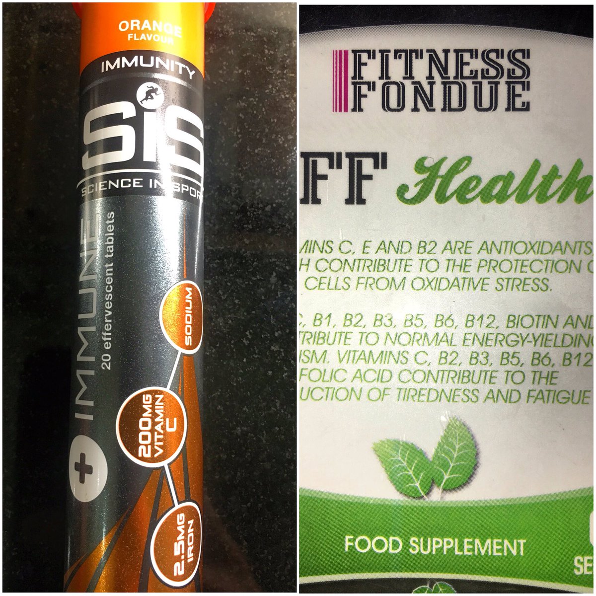 MadeleyChloe's tweet photo. Woke up feeling snotty so sank one of my FitnessFondue #multivits and plonked a @scienceinsport immunity tablet in my bottle of #water 🍊💪👊🏼 https://t.co/WK1l6TDrng