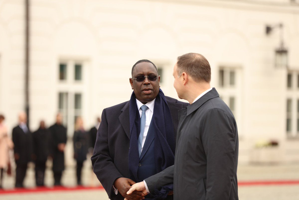 Macky_Sall's tweet photo. Je remercie le Président Andrzej Duda &amp; les autorités polonaises pour leur accueil chaleureux et la coopération prometteuse entre nos 2 pays https://t.co/GZ8jkzzzcp