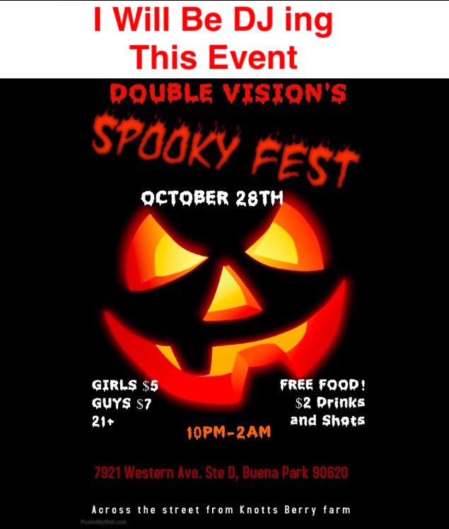 swagboyfreshco's tweet photo. Tonight... We... Lit #DoubleVision #SMDigital #SAFE #OrangeCounty #KnottsScaryFarmAfterParty #CesoFly #HolloweenParty #SpookyFest https://t.co/o7hviz42dQ