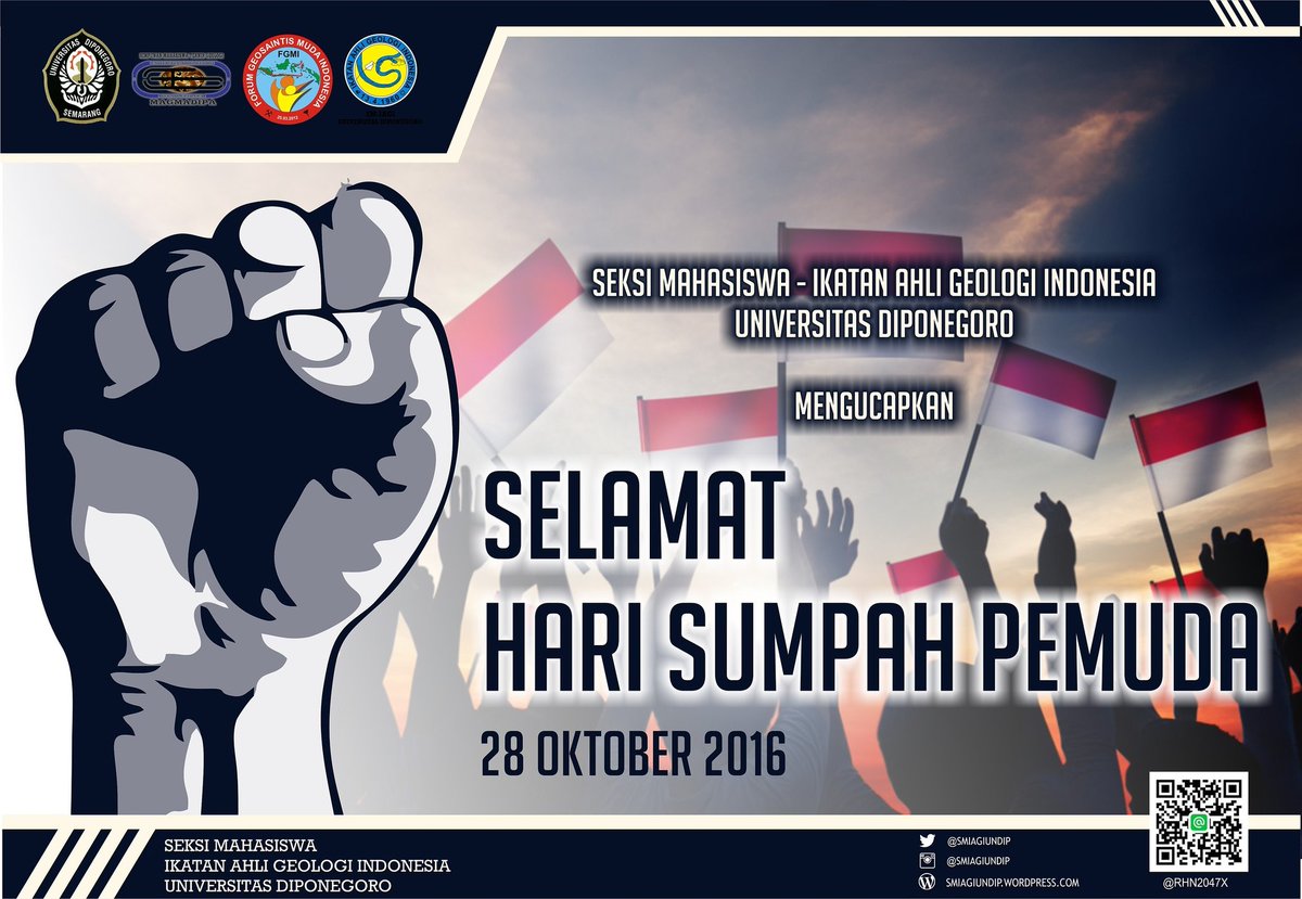 Kami Segenap Keluarga SM IAGI UNDIP mengucapkan Selamat memperingati Hari Sumpah Pemuda !!

#Jiwamudasemangatmerdeka