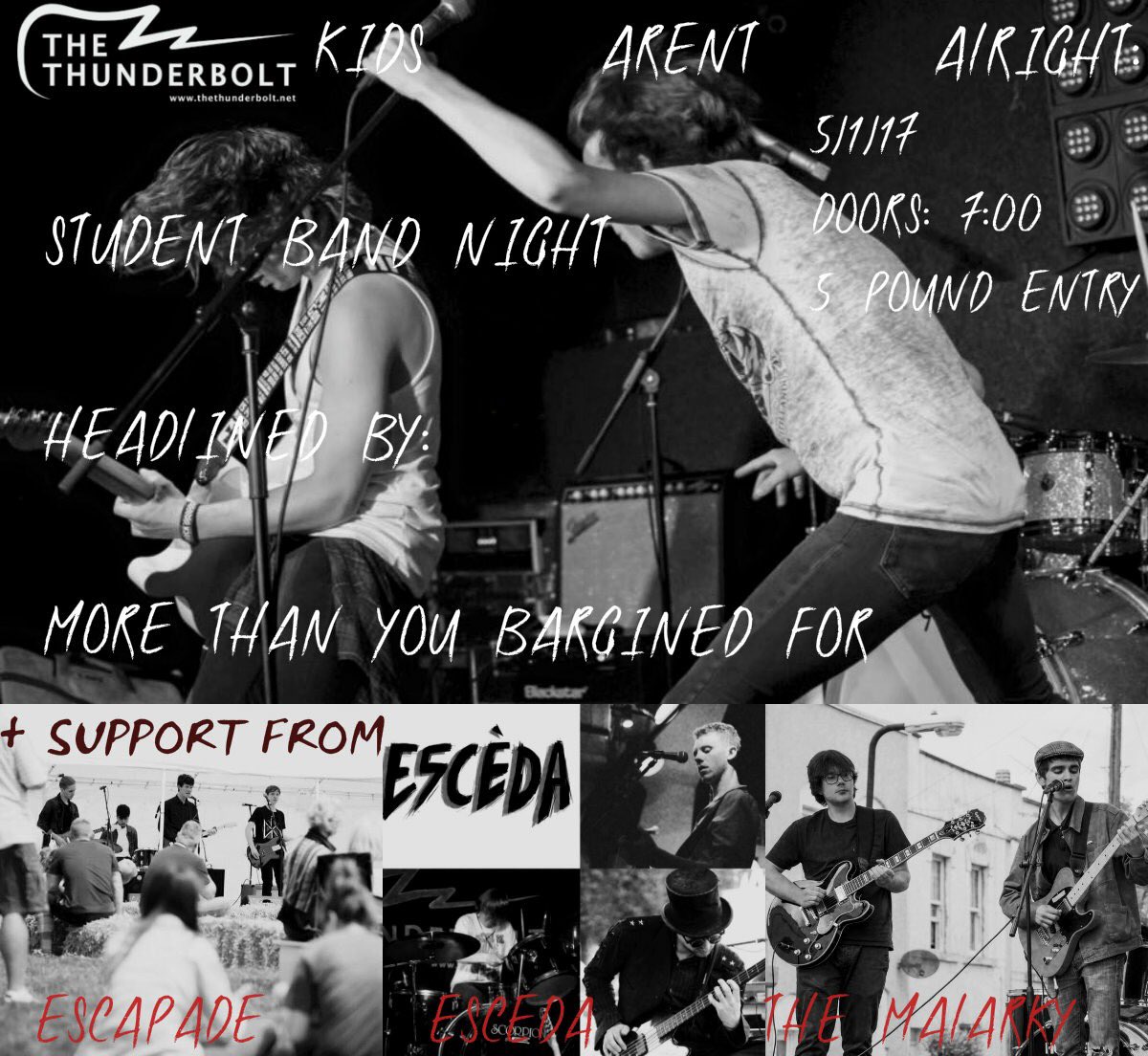 ESCEDATHEBAND's tweet photo. We're supporting @mtybf in January.. be there https://t.co/5oTBF0Wvco