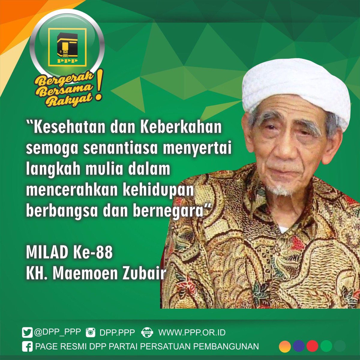 DPP_PPP's tweet photo. Dengan bertambahnya usia si mbah semoga kesehatan dan keberkahan senantiasa menyertai. Amin.. #PPPBergerak https://t.co/0t3VRtsHGk