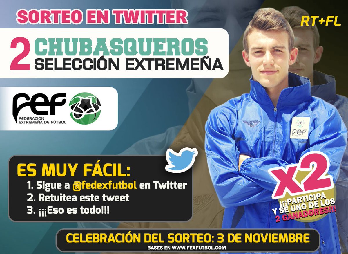 FedExFutbol's tweet photo. 🎲 | ¡SORTEO! 👉Sigue a @FedExFutbol, retuitea este tuit y hazte con 1 de los 2 CHUBASQUEROS🎁 de la SELECCIÓN EXTREMEÑA que sorteamos el 3/11🤗 https://t.co/SNfXOcWY1W