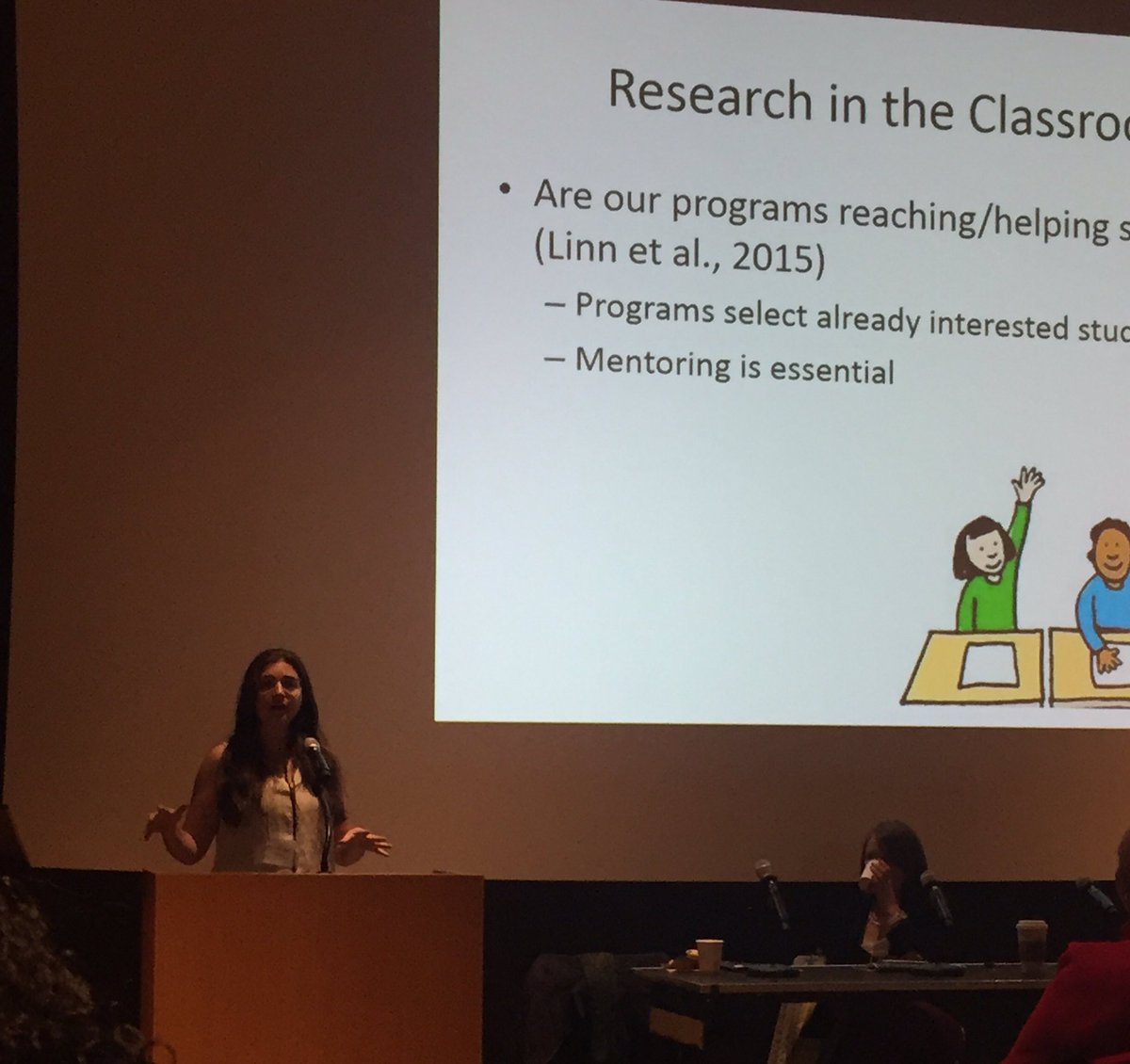 Dr. Rebecca Weiss discussing research in the classroom! #PedagogyDay #TeachingPsychology #GraduateCenter