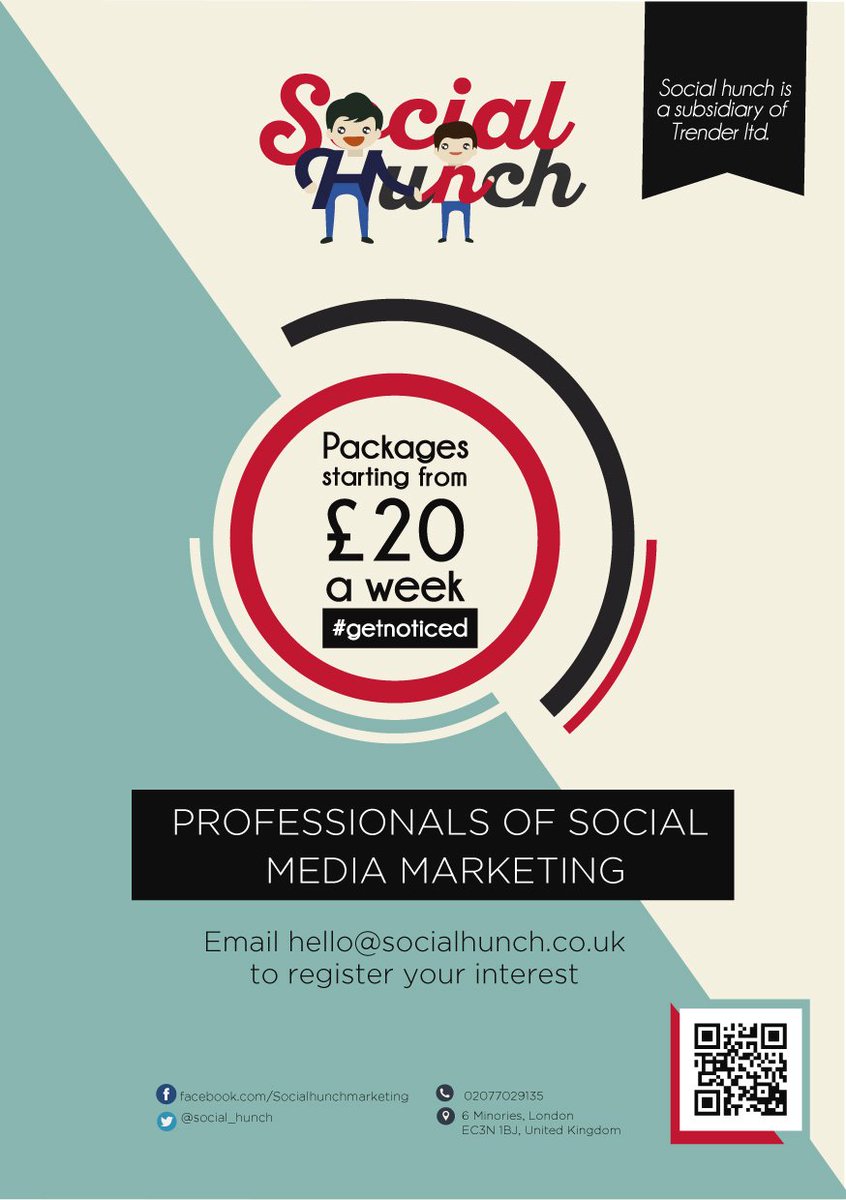 sharonrobin4's tweet image. #socialhunchmarketing #getnoticed #sociahunch @social_hunch packages from £20