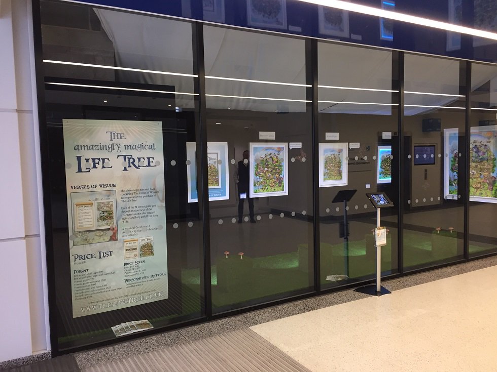 BaileyArts's tweet photo. Our new display area in Birmingham for #thelifetree looks pretty good. Also Illiminapp frames featuring artist #terrybradley https://t.co/ZUN1SJCIeE