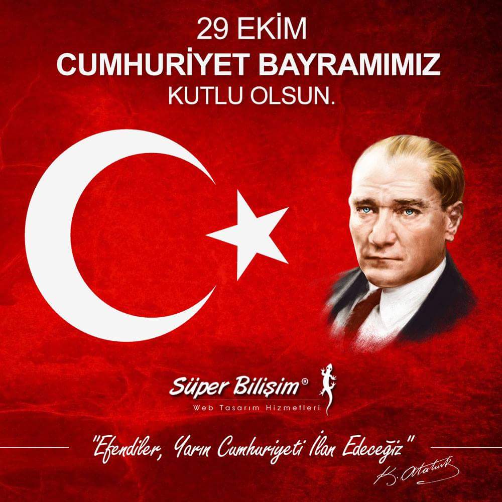 29 Ekim Cumhuriyet Bayramımız kutlu olsun!

#29ekim #cumhuriyet #bayramı #türkiye #süperbilişim