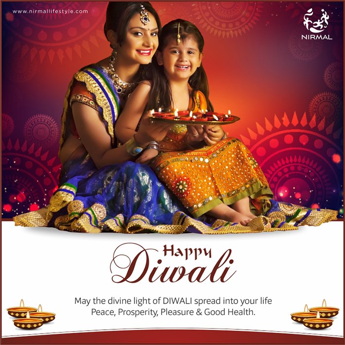 May the divine light of Diwali spread in your life and bring peace prosperity, pleasure and good health. 
Wishing you'll a very #HappyDiwali