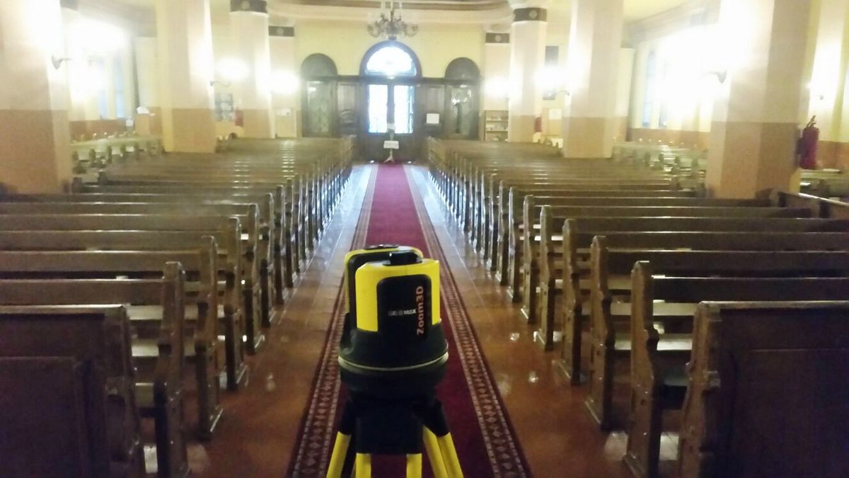 GeoMaxLatvia's tweet photo. Mārtiņa baznīcas iekštelpu mērīšana ar GeoMax Zoom 3D #GeoMaxPositioning https://t.co/mboJqtxDHY
