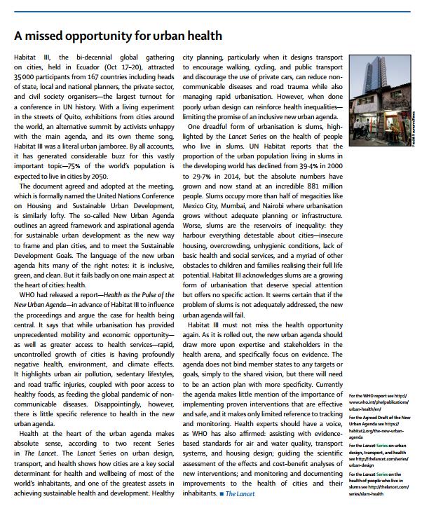 The Lancet on Twitter "A missed opportunity for urban health this