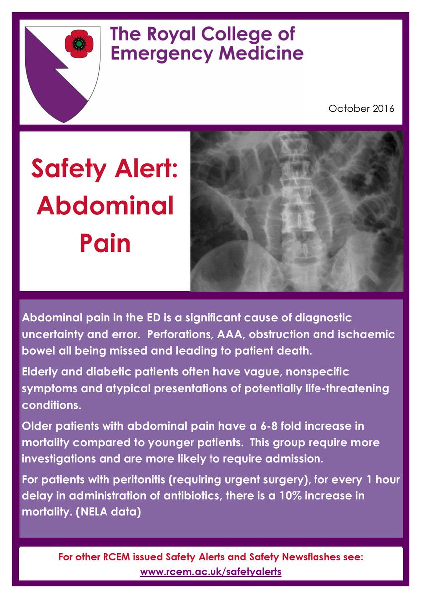 RCollEM's tweet photo. Safety newsflash on abdominal pain - https://t.co/gIm2oKNyHL #safety https://t.co/LYogImNpnY