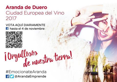 acoa_cca's tweet photo. ¡¡VOTA por ARANDA CIUDAD EUROPEA DEL VINO 2017!! Puedes votar en el siguiente enlace 👉 https://t.co/YBtdyizrmK  😃 #EmocionateAranda https://t.co/Khr00cUOol