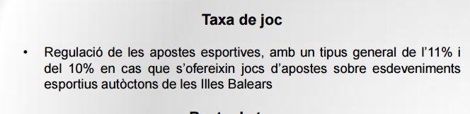 miquelangeRiera's tweet photo. Regulada la tasa de las apuestas en Baleares @jocprivat @AzarPlus @SectordelJuego @info_jmecinas @CatalinaClader1 https://t.co/MncxDJ2cVv https://t.co/NT1MbTMHoY