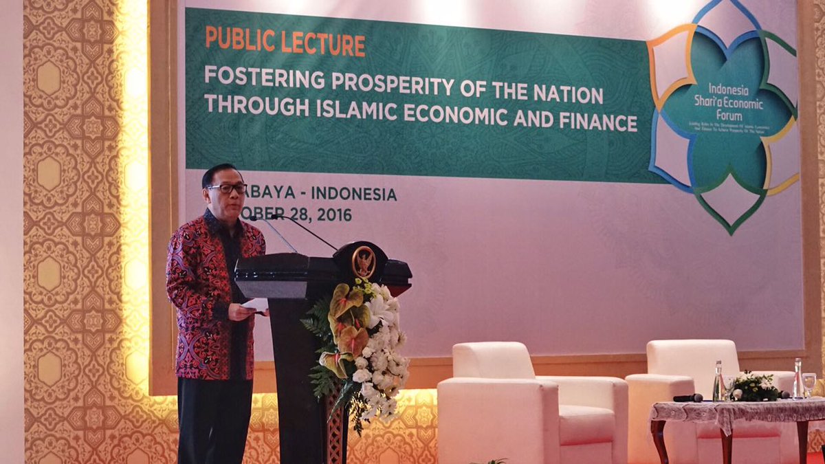 bank_indonesia's tweet photo. GBI, Agus Martowardojo membuka Public Lecture "Fostering Prosperity of The Nation Through Islamic Economic & Finance" di Sby #ISEFSBY2016 https://t.co/FUCLgpt35b